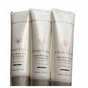 Lot of 3 Crepe Erase Body Smoothing Pre-Treatment Fragrance Free 10 Oz.‎ Sealed